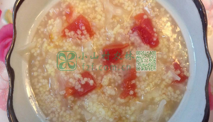西红柿小米粥图片